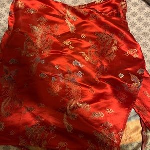 Chinese dragon print skirt